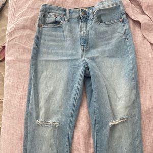 Madewell high rise skinny light wash